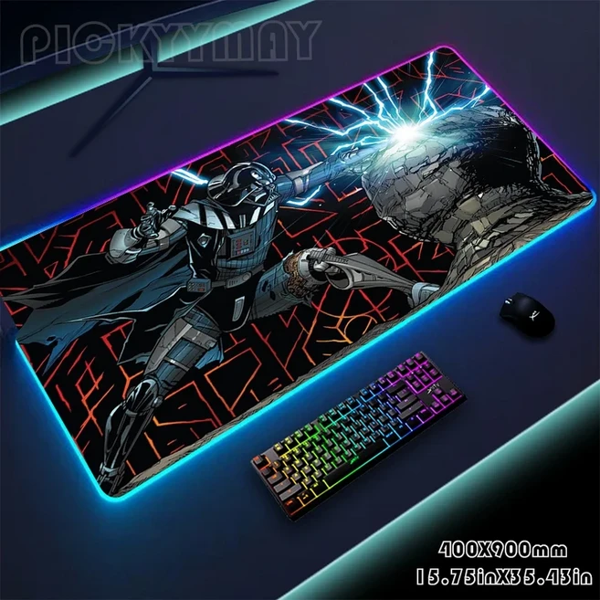 쿠쿠스토어 전쟁 대형 RGB 마우스 패드 XXL 게임 LED 매트 게이머 데스크 빛나는 테이블 백라이트가있는, 04 300x800x4mm, 14 SS WAR (10)