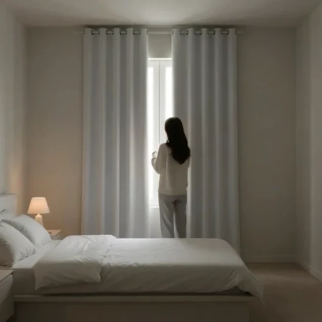 1+1 완전 빛차단 암막커튼 단열 방한 아일렛형