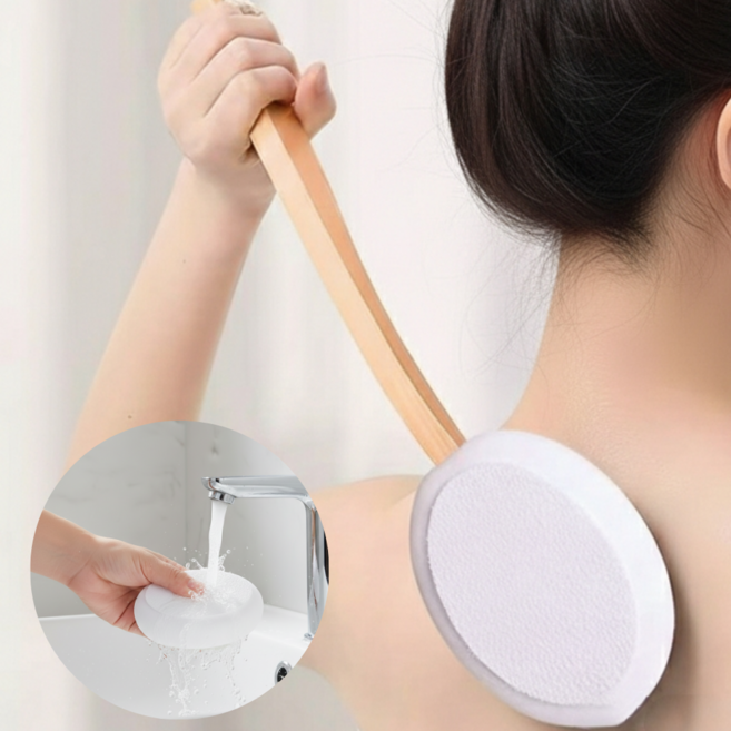 탑픽 등로션 브러쉬 등에 로션바르는 도구, 1개, 화이트