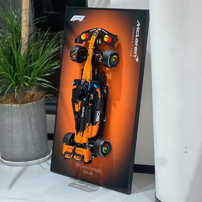 기계 조립 맥라렌 MCL39 F1 레이싱 블록 장난감, 42228 + 오렌지 디스플레이 케이스