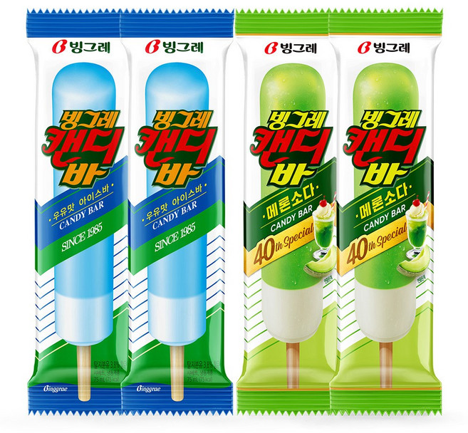 빙그레 캔디바 20개+캔디바 메론소다 20개