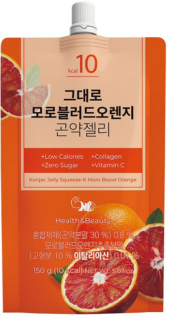 당류 ZERO! 그대로 곤약젤리 모로블러드오렌지, 1개, 150g