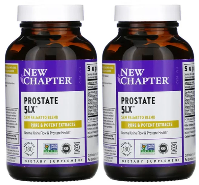 뉴챕터 프로스테이트 Prostate 5LX 베지 180캡슐 x2 셀레늄 셀레니움 쏘팔메토, 180정 - 쿠팡
