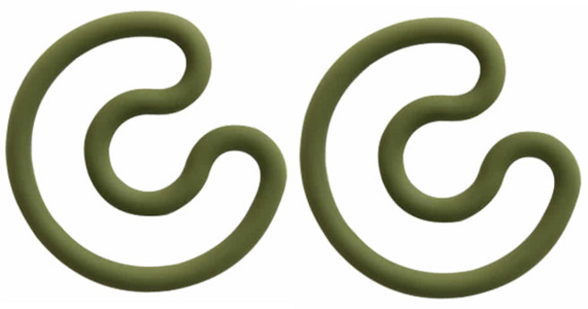 콤마 실리콘 냄비 소품 에그 받침대, 그린 2P, 2개