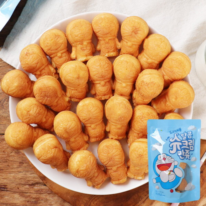 [만쥬데이] 도라에몽 달콤슈크림만쥬130gx5봉(총650g), 130g, 5개