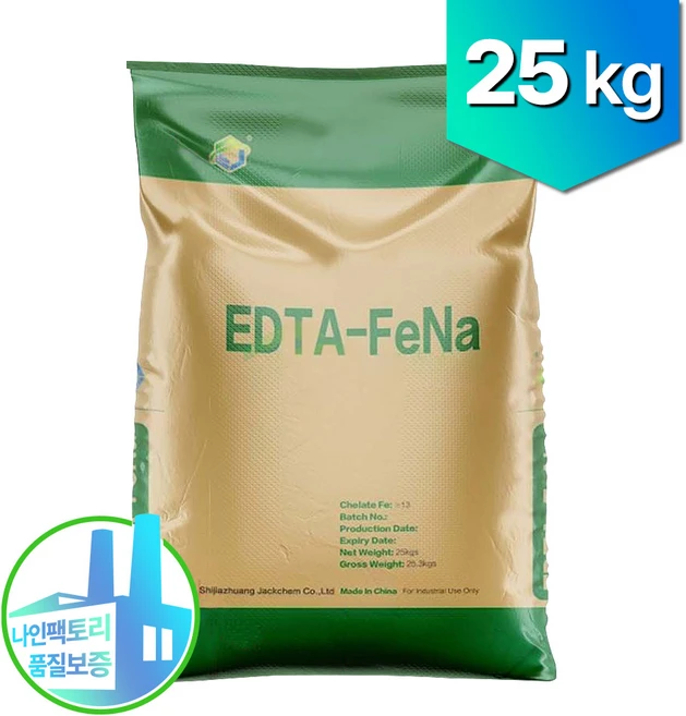 EDTA FeNa 킬레이트철 25kg 미량요소 엽면시비 철결핍, 1개 - 쿠팡