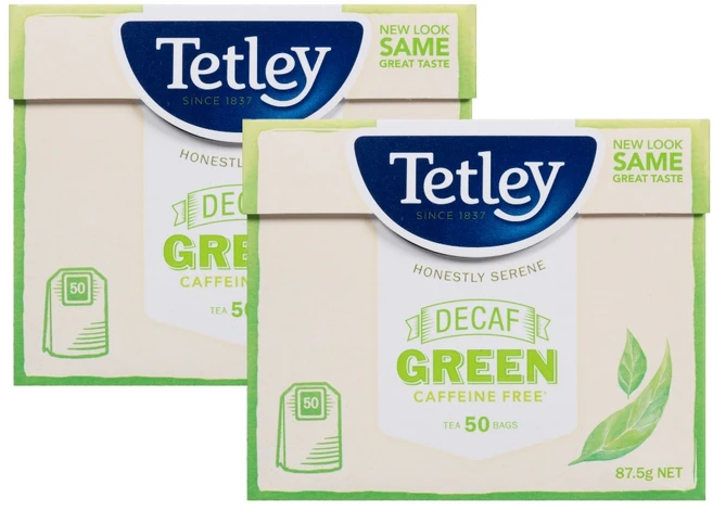 테틀리 디카페인 그린티 녹차 티백 Tetley Decaffeinated Green Tea Bags, 87.5g, 2개, 50개입 - 쿠팡