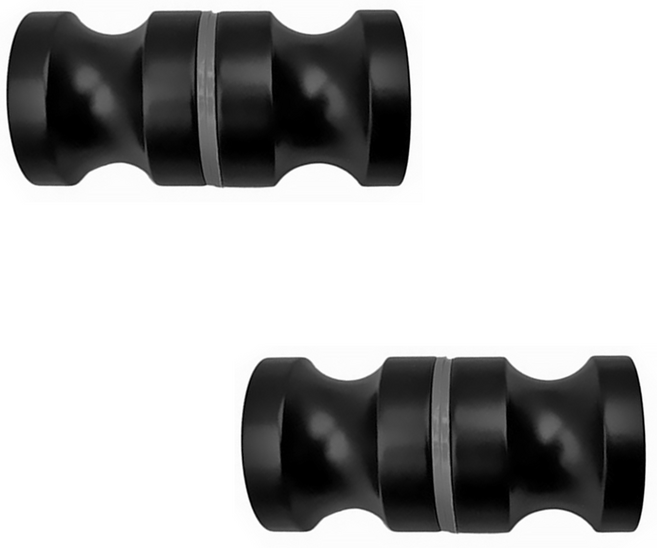 리빙로드 샤워부스 유리문 양면 손잡이 (B타입), 2개, 블랙