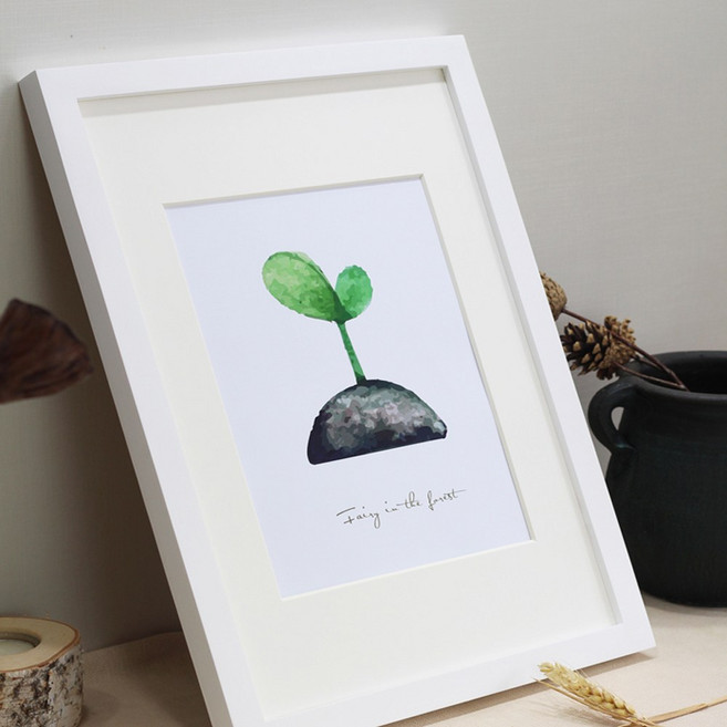 쿠몽 사진액자 포토테이블 벽걸이 포토 상장액자, 5X7 화이트, 1개, 화이트