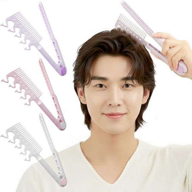 깔끔더하기 뿌리볼륨 드라이빗 고데기 브러쉬, 화이트, 1개