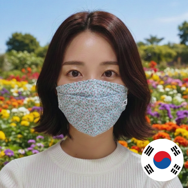 보라월드 빨아쓰는 천 순면 마스크, [단일] 06 퓨어 블라썸 스카이, 1개, 1개입