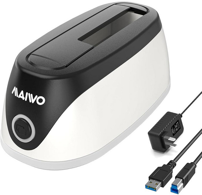 MAIWO 2.5 3.5인치 SATA HDD SSD용 하드 드라이브 도킹 스테이션 24TB 용량 12V 2A 전원 공급 장치 USB 3.0 - 외장 어댑터 리더 케이스 1
