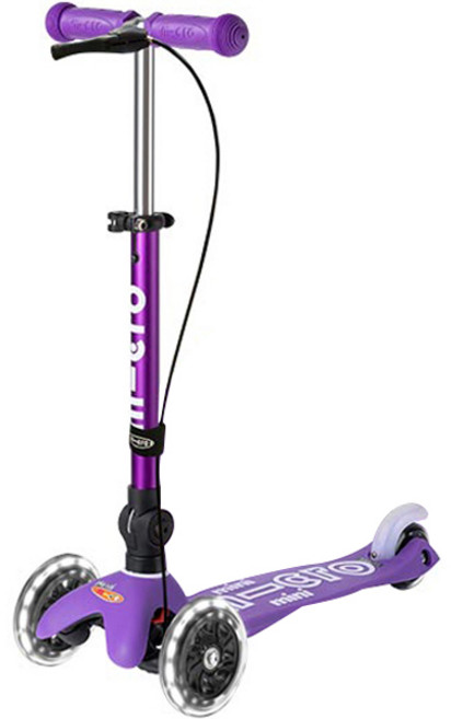 마이크로킥보드 미니 폴더블 디럭스 LED, 퍼플, 1개