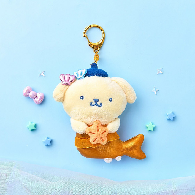 바닷속 인어 산리오 가방고리 인형키링 10cm