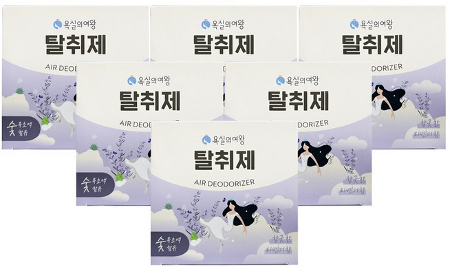 욕실의여왕 생활 탈취제 / 라벤더 / 6개 / DY, 230g