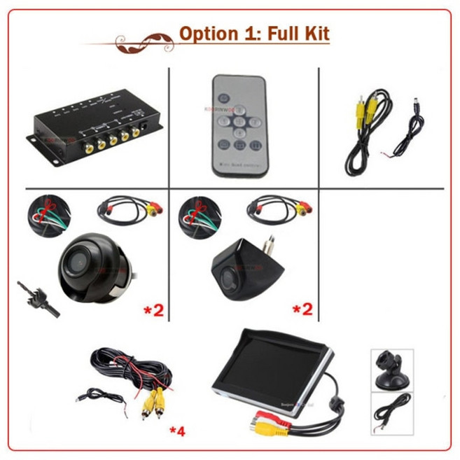 어라운드뷰 OOWLIVEE 1 실제 360 주변 스위치 결합기 4 용 설치 360도 3D, 옵션 1