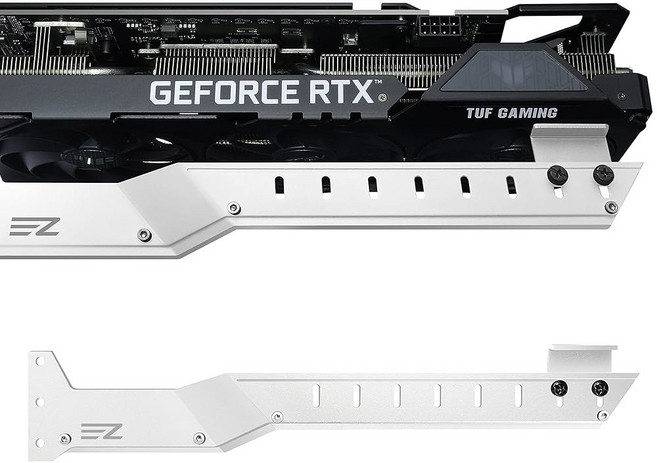 이지디-팹 GPU 홀더 브레이스 그래픽 카드 지원 비디오 브래킷 5V 3핀 ARGB LED 처짐 홀더/홀스터 RX6700 RTX3090- 309EZ-블랙, White bracket, 1개