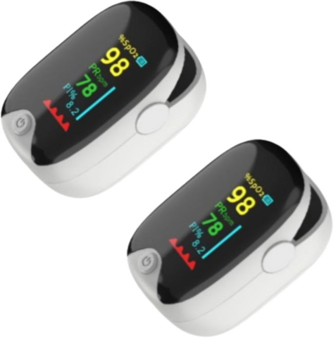 바이블굿즈 펄스옥시미터 산소포화도 측정기 럭셔리형 레저용 2개, 2개입