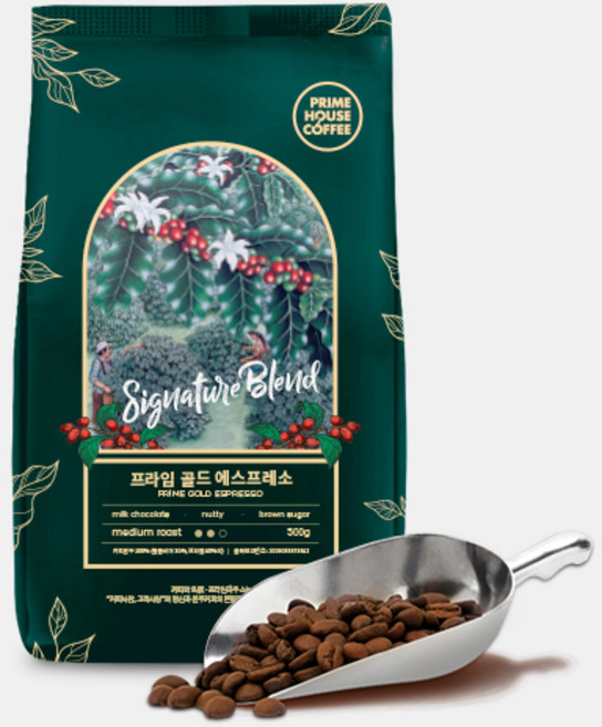 프라임 골드 에스프레소 원두커피 500g, 가늘게 (에스프레소/모카포트용), 1개
