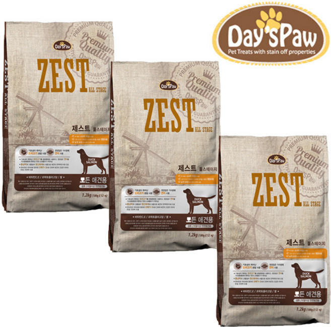 데이스포 [펫 파라다이스]제스트 올스테이지1.2kg x3개 사료, 1.2kg, 3개