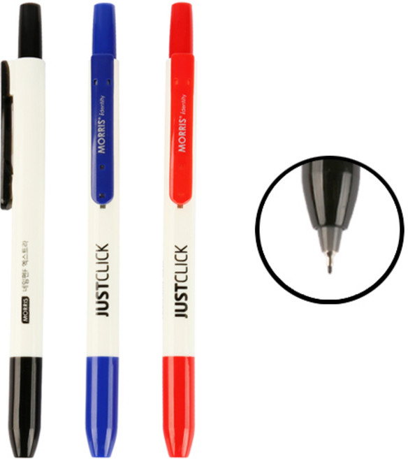 모리스 저스트클릭 네임펜F 엑스트라 0.4mm 블랙, 5개