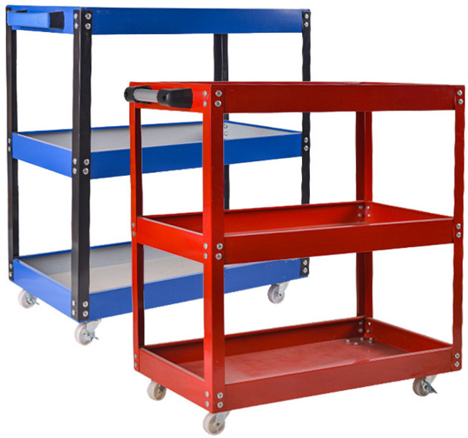 철제 이동식 공구함 공구대 3단 공구카트 작업대, 1개