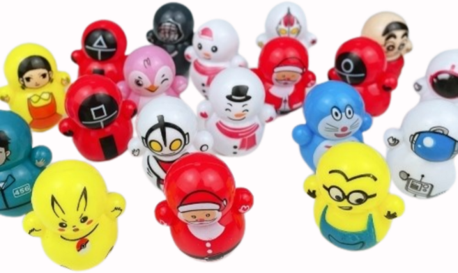 500 캐릭터 랜덤 미니 오뚜기 피규어 장난감 오뚝이 어린이 선물 놀이, 1개