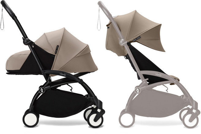 Stokke(스토케)[공식][세트 상품][파리발][커스터마이즈 가능]신생아~22㎏ YOYO3(요요) 유모차 블랙 프레임/뉴본 팩 & 6+ 컬러 팩 토프 패션 커스터마이즈 순간..., 상세페이지 참조