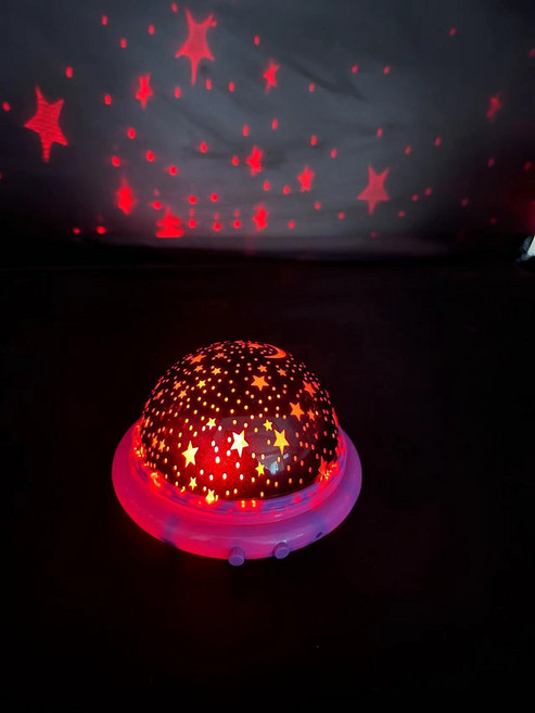 VANLUEE星空燈兒童房星空投影音樂, A款投影燈-粉色:如圖