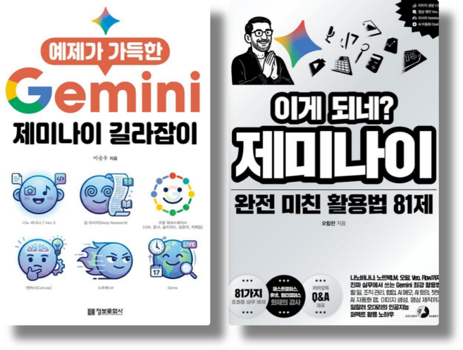 예제가 가득한 제미나이 길라잡이 + 이게 되네? 제미나이 완전 미친 활용법 81제 (전 2권)