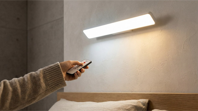 포라이트 마그네틱 무선 독서등 자석 LED 무드등 충전식 리모컨 밝기조절 벽부착 침대 조명, M