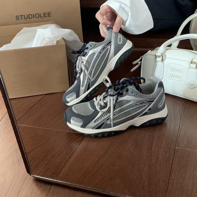 葡萄同款增高厚底單裏潮流休閒運動老爹鞋女2026春季新款德訓