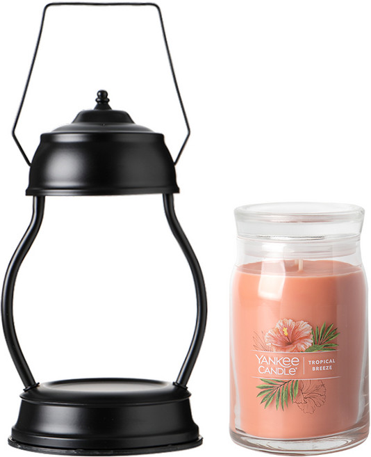 양키캔들 시그니처 향초 라지 로메안 캔들워머 세트, 03 퓨어 블랙, 03 아이스드 베리 레모네이드