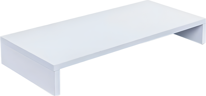 百嘉美 螢幕架 1.5公分厚度 防潑水 桌上型置物架 鍵盤收納架 白色 51.5x24x6.5公分