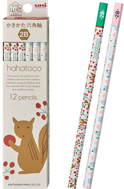 日本UNI三菱 hahatoco 鉛筆 六角, 松鼠2B, 松鼠2B, 1個