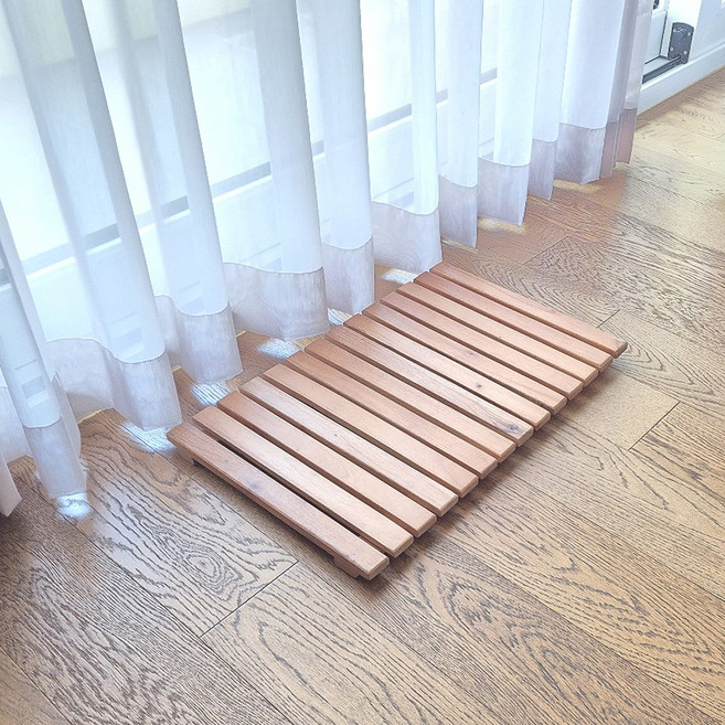 마호가니 원목 미니 발판 욕실발판 현관매트 발매트, 1개