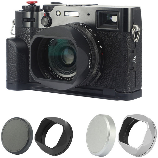 HAOGE 후지필름 X100VI 하오게 렌즈 사각 후드, 1개, HAOGE 후드 LH-X54B(블랙)