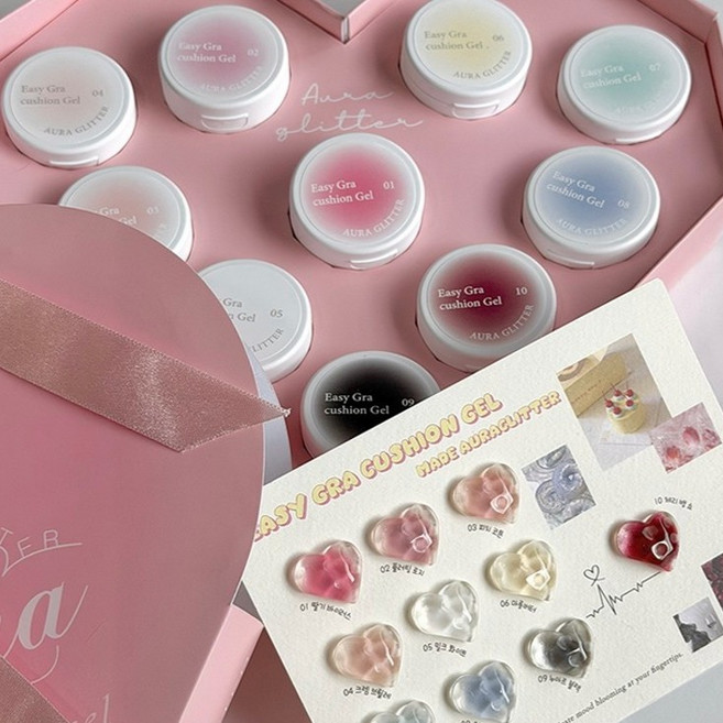 아우라글리터 이지 그라 쿠션젤 단품, 1.딸기 바이러스