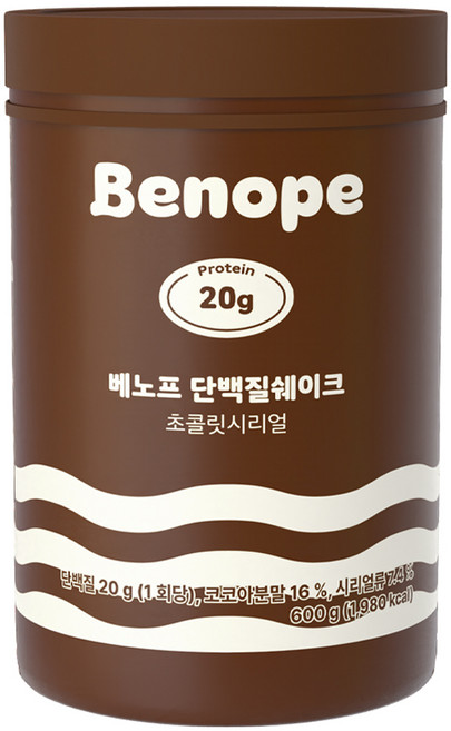 베노프 단백질쉐이크 초콜릿시리얼, 1개, 600g