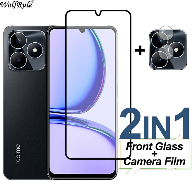 Realme 화면 보호기 풀 커버 강화 유리 휴대폰 카메라 렌즈 필름 C53 C55 C33 C31 C35, 13 For Realme C53, 1개