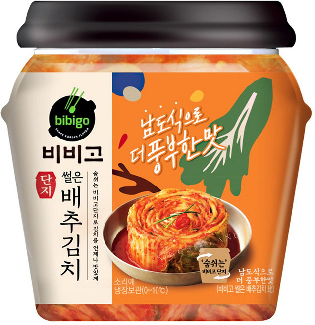 (냉장)비비고 썰은배추김치(더풍부한맛)용기500g, 500g, 1개