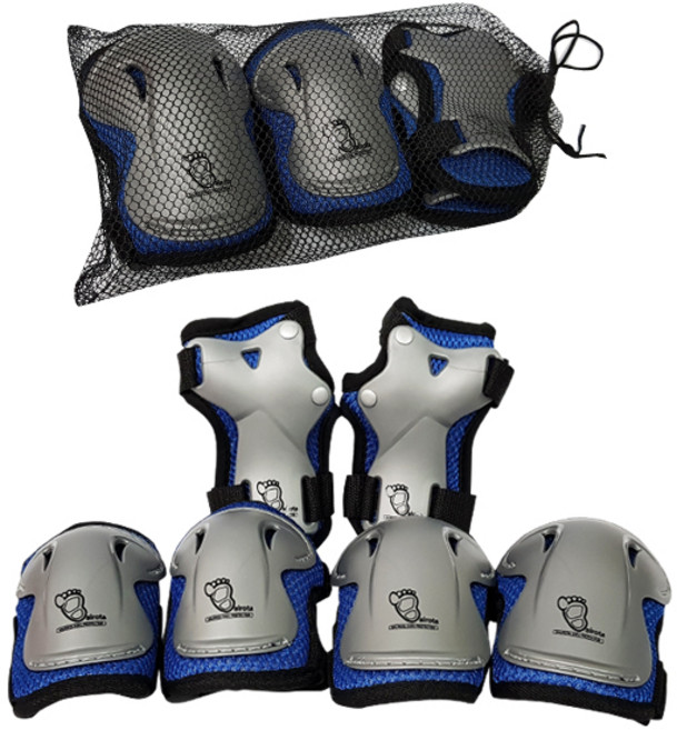 발로타 유아동용 무릎 + 손목 + 팔꿈치 보호대세트, 블루, 1세트