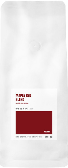 빈임팩트 메이플 레드 블렌딩 원두 당일로스팅, 1kg, 1개, 프렌치프레스