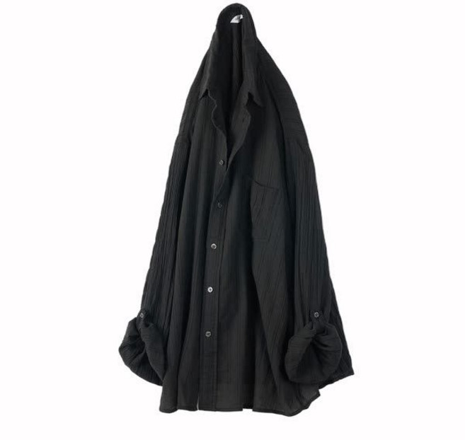 [매장정품] 파르티멘토 Crinkle Roll Up Shirts Black 3995077