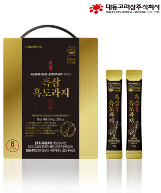 흑삼 흑도라지 차 6년근 구중구포 흑삼 발효 흑도라지 농축액, 1개, 50회분