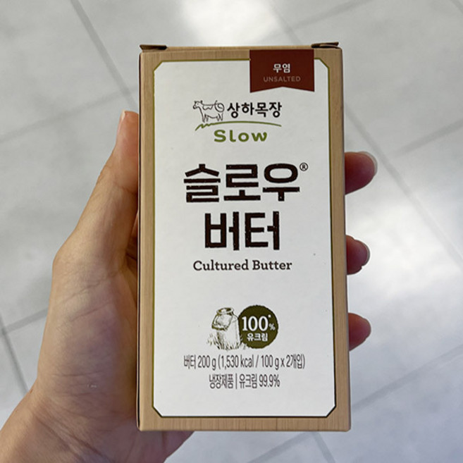 상하목장 슬로우버터 무염, 2개, 100g