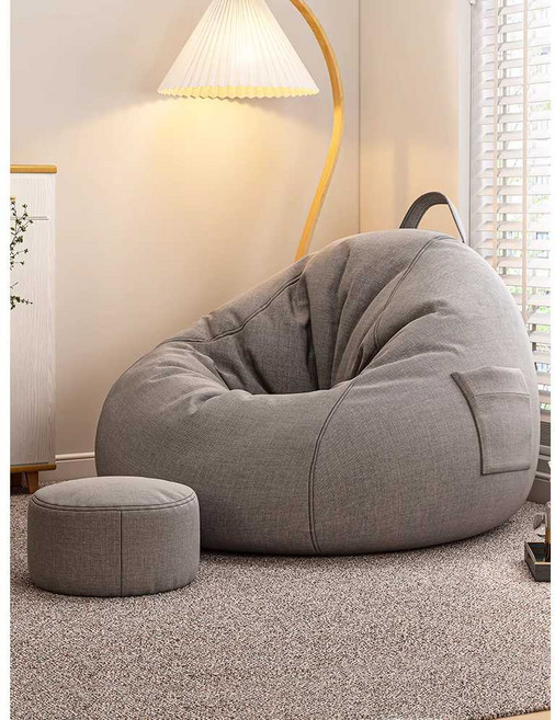 1인용 모찌 빈백 독서의자 거실 찹쌀떡 안락의자 소파, 특대120x130 카키