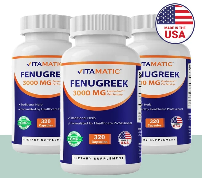 비타매틱 호로파 캡슐 호로파종자추출물 페뉴그릭 20주분, 3개, 320정 - 쿠팡