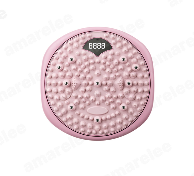 지압매트 트위스트 회전 발지압판 관리 지압판 지압 스트레칭 회전원반 마사지 허리 쿠션, 핑크, 1개