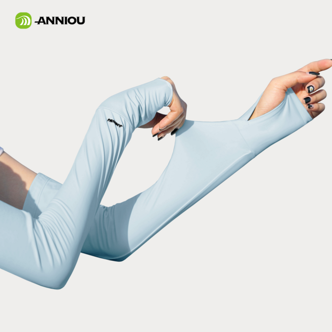 ANNIOU 여름철 자외선 차단 선크림 슬리브, 1개, 반지-파란색